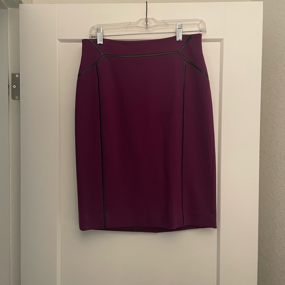 Classiques Entier Pencil Skirt with Leather Trim